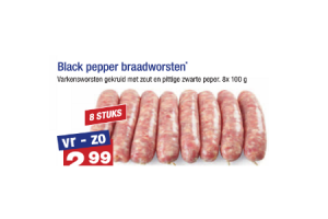 black pepper braadworsten