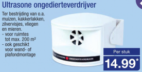 ultrasone ongedierteverdrijver