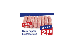 black pepper braadworsten