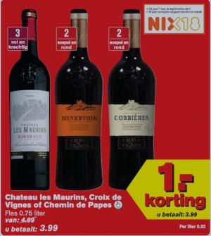 chateau les maurins croix de vignes of chemin de papes wijn
