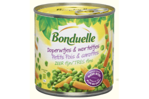 bonduelle doperwtjes  worteltjes zeer fijn 425 ml