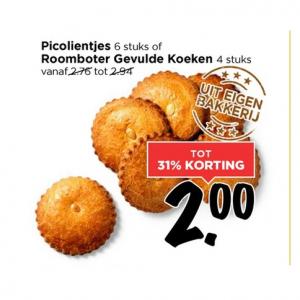 picolientjes of roomboter gevulde koeken