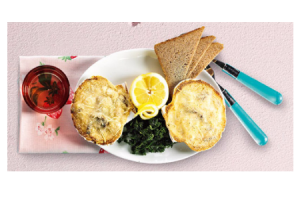 gegratineerde coquilles in schelp
