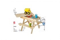 kinderpicknicktafel met zandbak