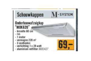 onderbouwafzuigkap mok620