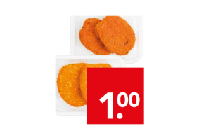 deen gehaktschijf sate of jagerschnitzel