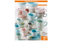 servies serie kip en ei set van 8 koppen en schotels