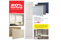 20 korting op alle raamdecoratie