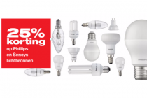 25 korting op philips en sencys lichtbronnen