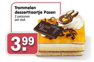 trommelen desserttaartje pasen