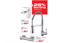 25 korting op alle kranen