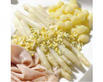 geschilde witte asperges