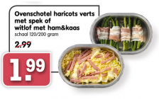 ovenschotel haricots verts met spek of witlof met hamkaas