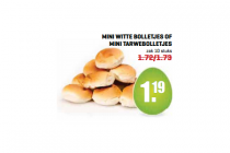 mini witte bolletjes of mini tarwebolletjes nu voor euro119