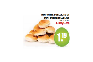 mini witte bolletjes of mini tarwebolletjes nu voor euro119