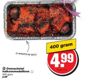 ovenschotel kalkoenmedaillons