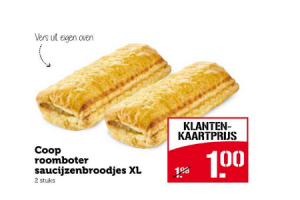 roomboter saucijzenbroodjes xl