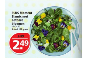 plus moment slamix met eetbare bloemen