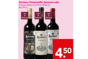 anciano tempranillo spaanse wijn