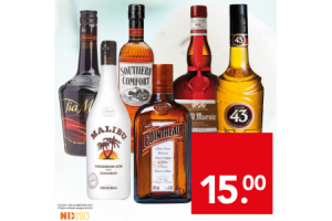 tia maria koffielikeur malibu licor 43 grand marnier rouge southern comfort of cointreau