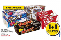 bros kitkat rolo smarties of quality street toetje