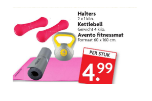 halters kettlebel of avento fitnessmat