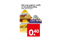 kids crisp yoghurt vanille of chocoladepudding