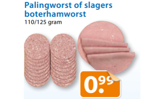 palingworst of slagers boterhamworst