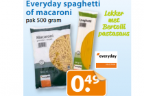 everyday spaghetti of macaroni