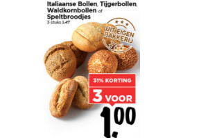 italiaanse bollen tijgerbollen waldkorn bollen en speltbroodjes