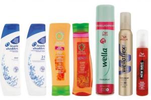 wella new wave head  shoulders en herbal essences