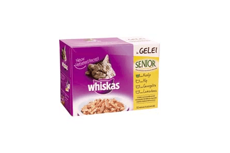 whiskas senior gevogelte vlees selectie in gelei