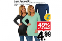 lang damesshirt