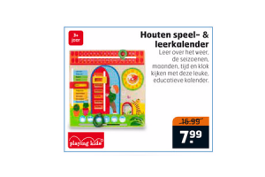 houten speel   leerkalender