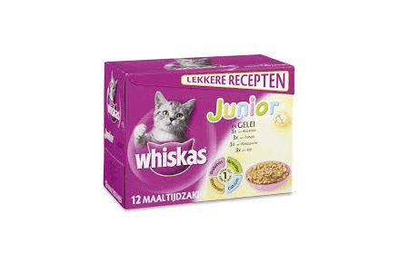 whiskas junior maaltijden in saus met kalkoentonijnkabeljauwkip