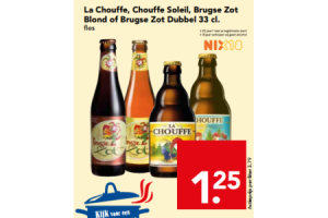 la chouffe chouffe soleil brugse zot blond of brugse zot dubbel 33 cl
