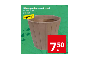 bloempot hout look rond