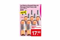 les pieds en eventail cotes de gascogne rose franse wijn doos 6 flessen