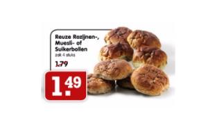 reuze rozijnen  muesli  of suikerbollen