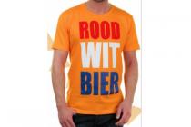 oranje heren t shirt met print