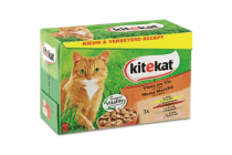kitekat variatieverpakking vlees vis in saus