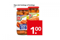 kips hotdogs en mini hotdogs
