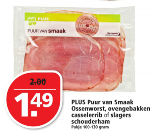 plus puur van smaak ossenworst ovengebakken casselerrib of slagers schouderham