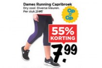 dames running capri broek