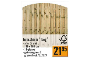 tuinscherm toog