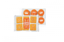 oranje glace koek of fondantcakes