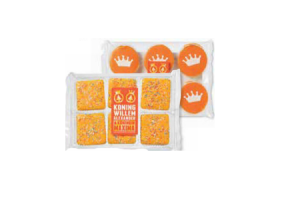 oranje glace koek of fondantcakes