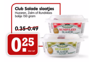 club salade slaatjes