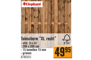 tuinscherm xl recht