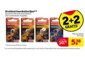 na school gezagvoerder schudden Kruidvat hoorbatterijen 2+2 gratis - Beste.nl